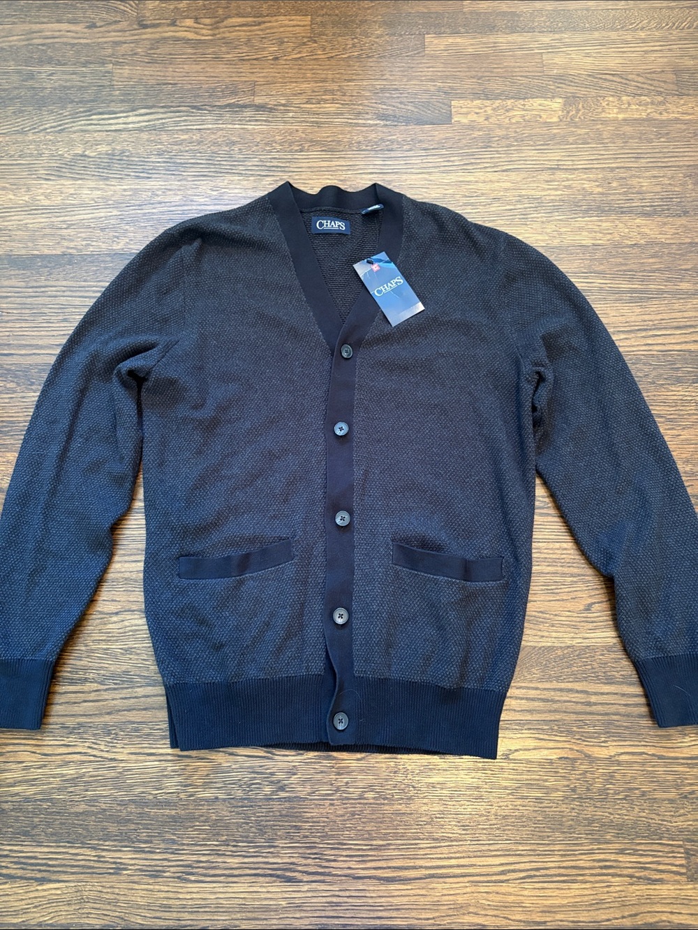 Chaps Women's Blue Button-Front Cotton Cardigan NWT